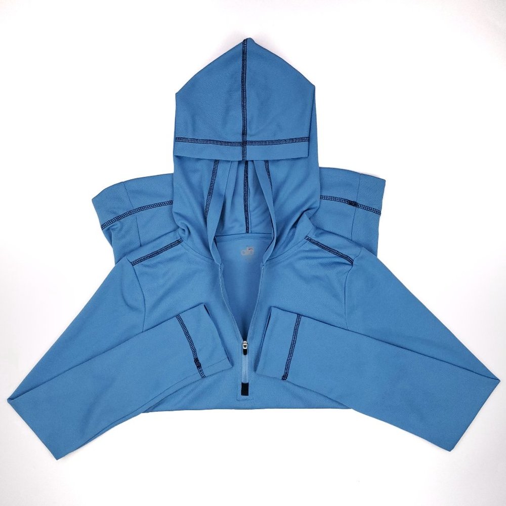 Alo Yoga Small Hoodie Womens Blue 1/4 Zip Coolfit